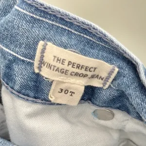 Madewell The Tall Perfect Vintage Crop Jean Pinstripe Blue White Women’s 30T thumbnail 11