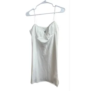 Princess Polly Snowbird Mini Silky Dress White Lace Size 10 thumbnail 4