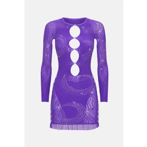 Poster Girl Rhinestoned Miranda Dress Twilight Purple One Size thumbnail 5