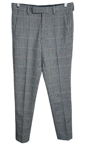 ASOS houndstooth wool blend dress pants Size 28 thumbnail 1