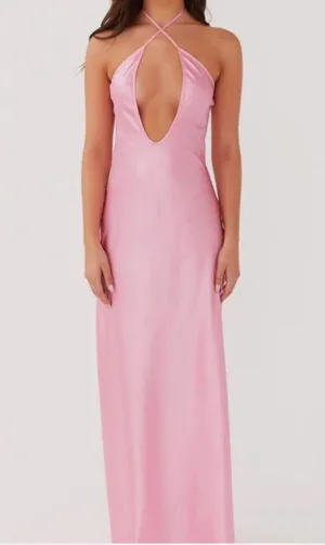 NWT Peppermayo Pink Halter Maxi Dress Symphony Maxi Dress thumbnail 1