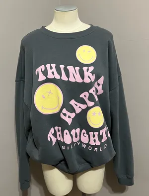 Smiley world sweater Gray Size XL thumbnail 1