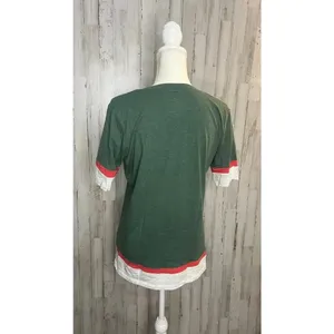 NWT Minnesota Wild Women's Graphic Tee Green‎ Red Short Sleeve Size Medium thumbnail 4
