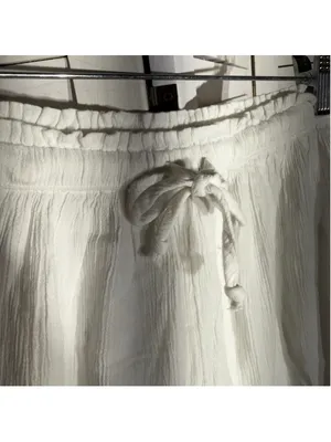 NWOT Aerie white oversized beach shorts cotton lace lightweight coquette coastal thumbnail 9