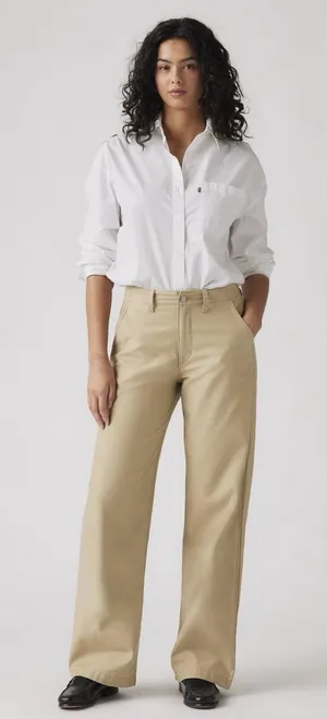 New. Levi’s 90s Straight Women's Pants Khaki thumbnail 1