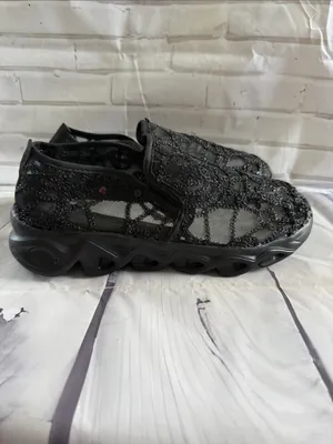 Source Unknown Black Beaded Mesh Slip-On Sneaker thumbnail 4