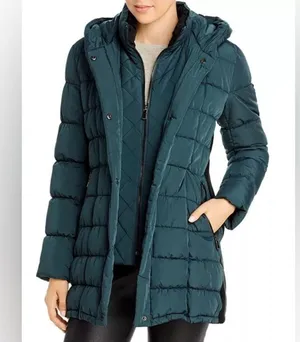 Calvin Klein Black Velvet-Trim Puffer size Medium thumbnail 11