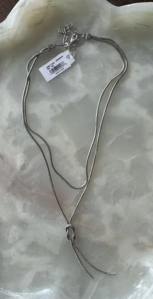 Kendra Scott Silver Annie Y Knot Necklace thumbnail 1