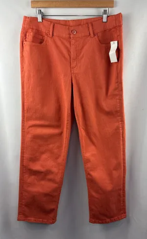 Women’s D&Co Size 14 Burnt Orange Straight Leg Pants thumbnail 1