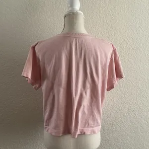 All in Motion T-Shirt Medium Pink Short Sleeve Activewear Seam Detail Tee thumbnail 2