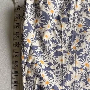 NWT RVCA blue and white floral wide leg pants Side Zipper Size 29 thumbnail 4