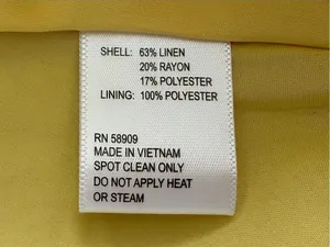 NWT Antonio Melani Iris‎ Linen Floral Appliqué Sunshine Yellow Mockneck Dress thumbnail 6