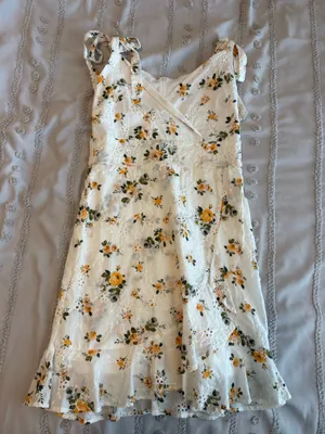 Altar'd State Dress Yellow Floral thumbnail 1