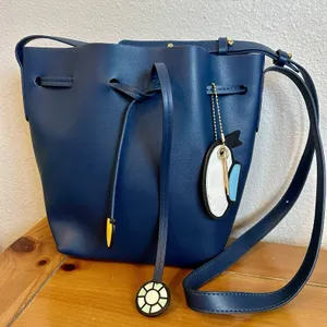 Disney Donald Blue Bucket Style Tote/Purse Pull‎ Closure Key Chain NWOT thumbnail 1