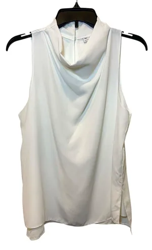 Women's ASOS Draped Cowl Neck Sleeveless Lightweight Summer Blouse White Size 8 thumbnail 1