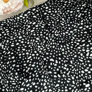 Very J NWT Boutique Black and White Polka Dot Tiered Skirt thumbnail 4