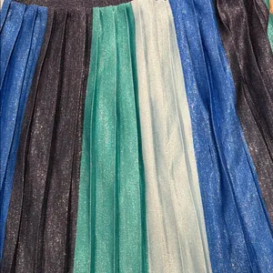Anthropologie Maeve Sunburst Pleated Midi Skirt in Blue, Teal &‎ Silver thumbnail 5