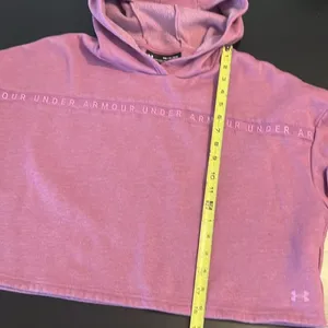 Under Armour Womens Loose Crop Hoodie Sweatshirt Pink XS‎ thumbnail 5