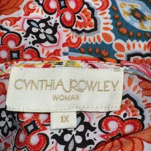 Cynthia Rowley orange and blue print top! thumbnail 6