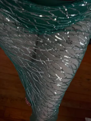 SHEIN Sequin Mesh Maxi Skirt Mermaid Costume thumbnail 4
