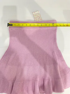 Free People Pink Ribbed Knit Flare Mini Skirt Women’s XS Boho Coquette thumbnail 6