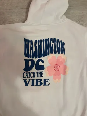 Floral Graphic White Hoodie Size L thumbnail 4