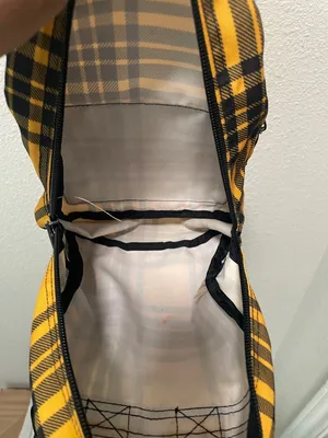 PINK Plaid Mini Backpack - Yellow & Black thumbnail 9