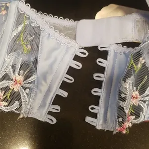 💕FOR LOVE AND LEMONS💕 Bell Bow Bustier Blue 32DD NWT *FLAW Tie String Missing thumbnail 14