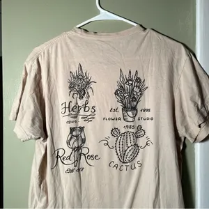 LCM International Unisex Sz Large T-Shirt Botanic Shop Holland Beige Gray Cotton thumbnail 6