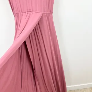 Lulus Easy for Me Rusty Rose Short Sleeve Maxi Dress Stretch Jersey Large NWT thumbnail 8