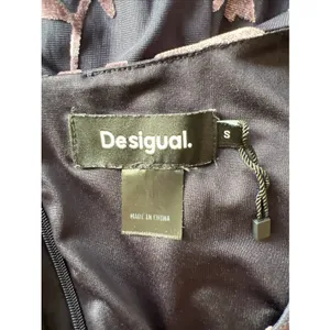 Desigual Floral Velvet Burnout Ruched Mini Dress Size Small Medora Whimsigoth thumbnail 6