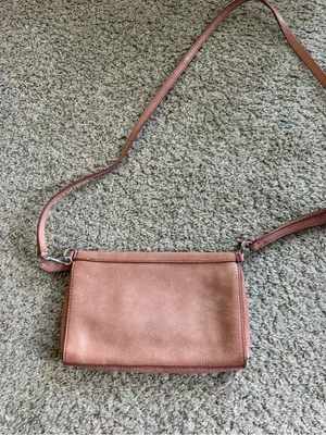 Frye Reed Leather Wristlet Crossbody in Dusty Rose thumbnail 4