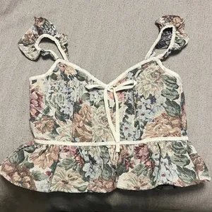 NWOT Altar'd State Floral Tapestry Corset Top thumbnail 10