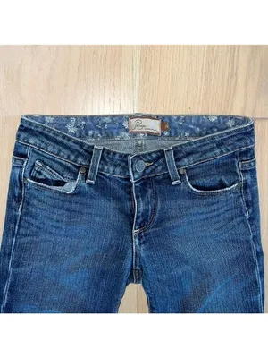 PAIGE Hollywood Hills Low Rise Blue Denim Jeans Size 25 thumbnail 2