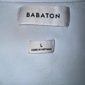 BABATON Long‎ Sleeve Square Neck Thong Bodysuit Light Blue Size L thumbnail 3