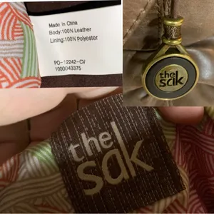 The Sak Brown Distressed Leather W/Calf Hair In Giraffe Print Bag thumbnail 13