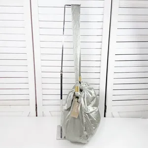 Lily Y2K Satin Studded Drawstring Hobo Pouch Bag‎ Sage Green Silver Gold thumbnail 3