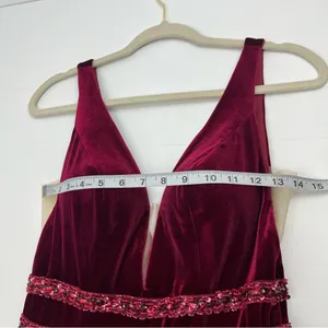 Coya Collection Burgundy Fairy Grunge Mini Dress Womens Size Small NEW‎ *FLAW thumbnail 6
