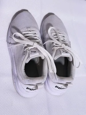 Puma White Mesh Running Sneakers  thumbnail 6