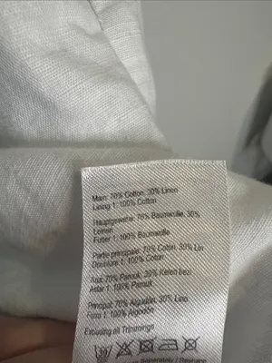 Joules White Sleeveless Dress with Multicolor Embroidered Yoke linen/cotton thumbnail 4