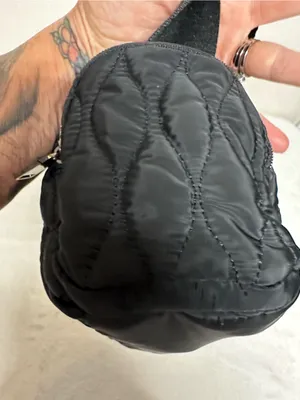 Quilted Black Crossbody Bag - Everyday Lightweight Shoulder Bag thumbnail 7