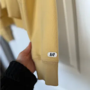 Vintage Abercrombie and Fitch Yellow Hoodie Sweatshirt thumbnail 3