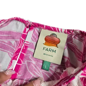 Farm‎ Rio Tropical Woodcut Mini Pink Dress Size: L thumbnail 4