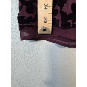 Vintage 90s Purple Velvet Burnout Halter Mini Dress Womens M Y2K Goth Grunge thumbnail 7