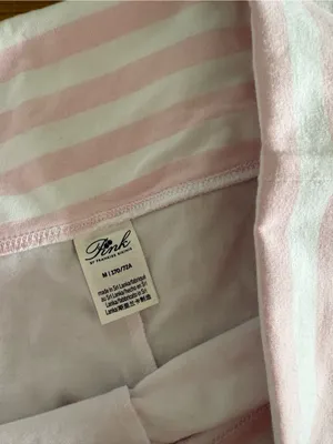 Frankie's Bikinis Pink and White Striped Cami & Short Sleep Set thumbnail 3