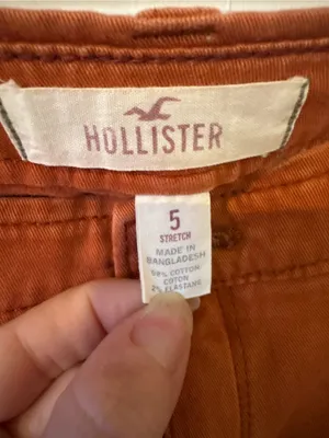 Hollister Women's Burnt Orange Denim Short Shorts thumbnail 2