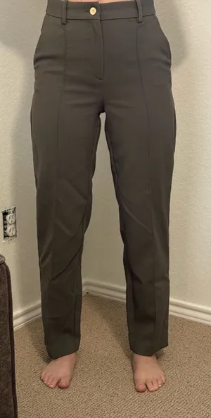H&M olive green trousers thumbnail 1