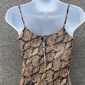 ASTR The Label Darla Cowl Neck Cami Top Snake Print Brown Neutral Capsule Rare thumbnail 6