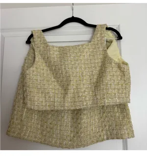 House of Harlow 1960 Yellow Tweed Skirt Set thumbnail 4