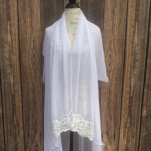 Vintage Blanche sheer white peignoir with lace and sequins Women's small thumbnail 7